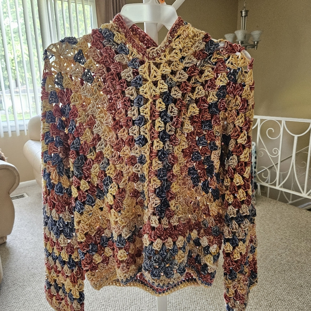 Multicolor Crochet Sweater